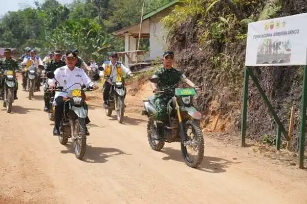 Kasum TNI Tinjau Pembangunan Hunian Sementara di Desa Napa Tapanuli Selatan