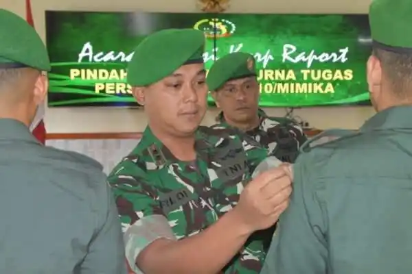 Dandim 1710/Mimika Pimpin Tradisi Korps Pindah Satuan dan Purna Tugas Prajurit