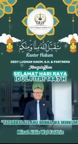 Visual Ucapan Lebaran Kantor Hukum Dedy Luqman Hakim Sarat Pesan Kebersamaan