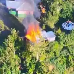 Anggota OPM Kodap III/Puncak Pimpinan Lekagak Talenggen Bakar Rumah Warga di Kampung Muara Distrik Pogoma, Tim Patroli Koops TNI Habema Amankan Lokasi