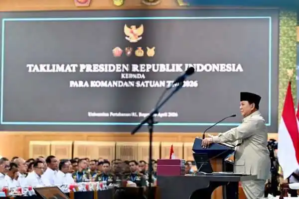 Panglima TNI Dampingi Presiden Berikan Taklimat kepada 1.500 Komandan Satuan TNI di Unhan Bogor