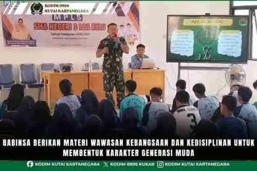 Babinsa Berikan Materi Wawasan Kebangsaan Dan Kedisiplinan Untuk Membentuk Karakter Generasi Muda