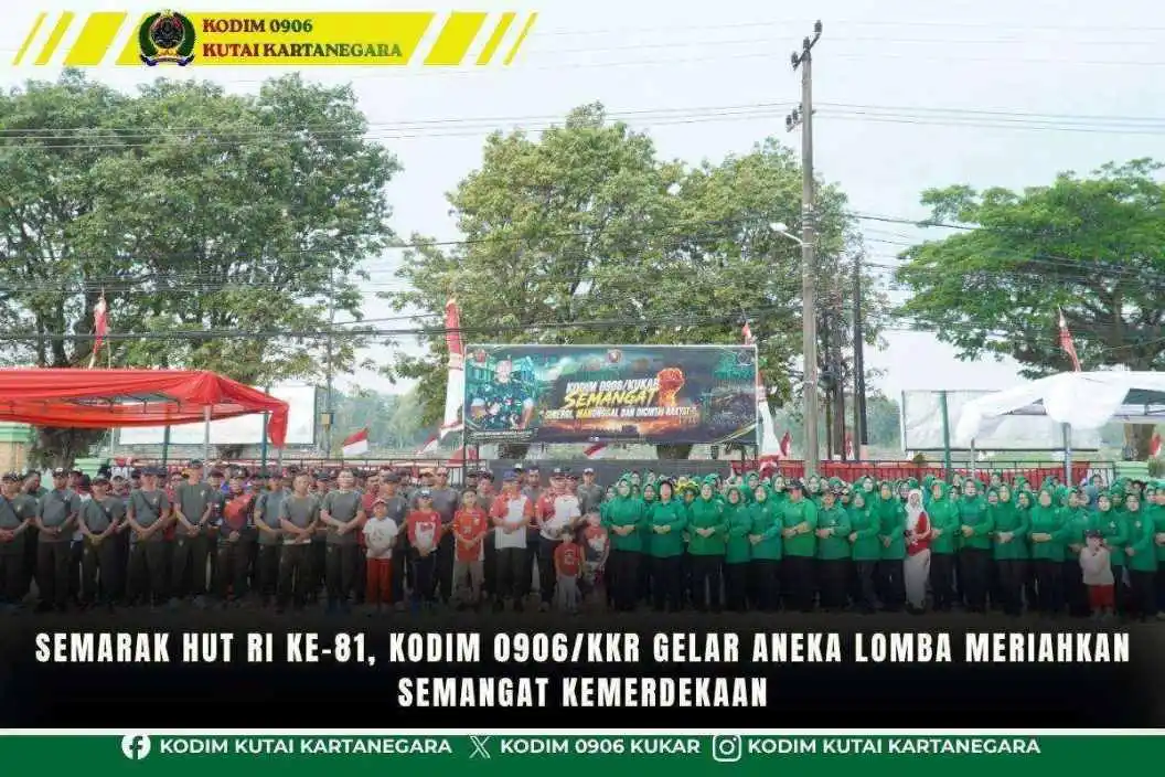Semarak HUT RI ke-81, Kodim 0906/Kkr Gelar Aneka Lomba Meriahkan Semangat Kemerdekaan