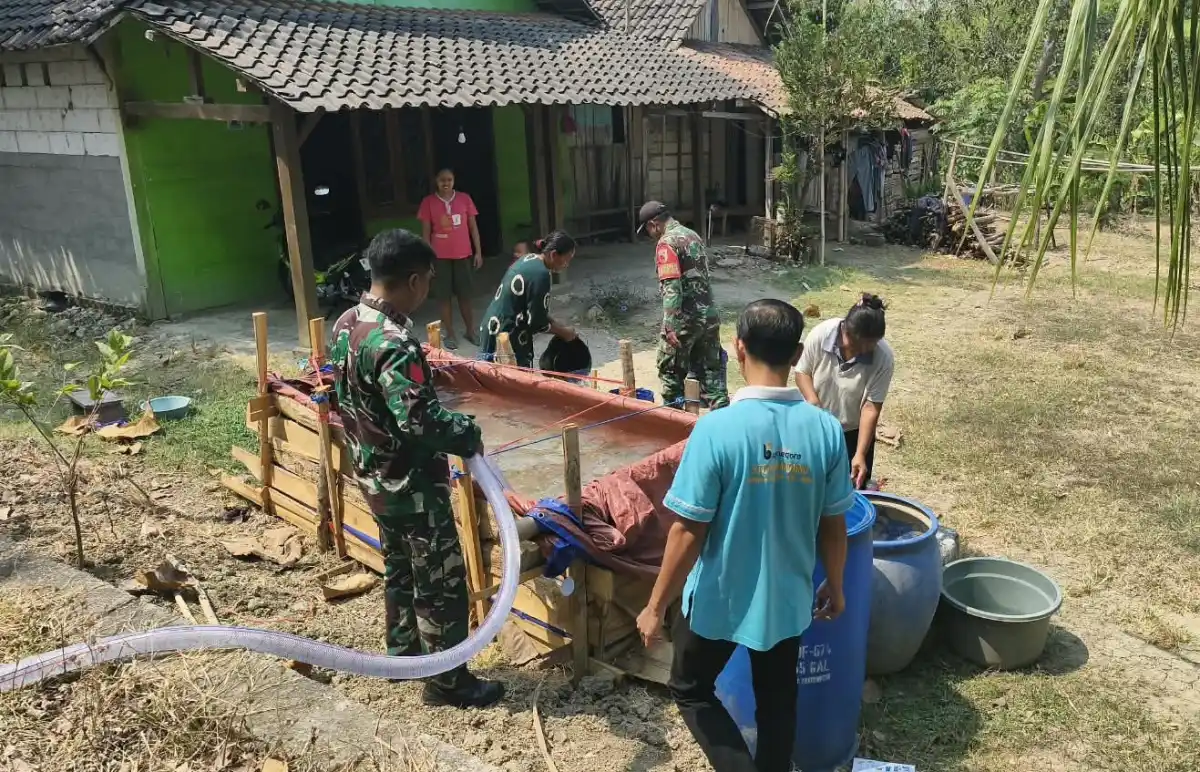 Peduli Kekeringan, Kodim Bojonegoro Salurkan 133 Ribu Liter Air Bersih ke 6 Kecamatan