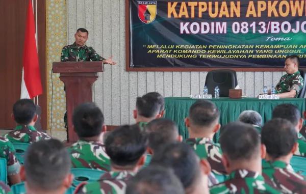 Kodim Bojonegoro Gembleng Apkowil: Pertajam Kemampuan Teritorial yang Unggul, Modern dan Humanis