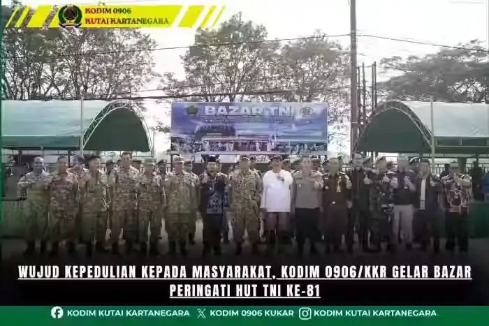 Wujud Kepedulian Kepada Masyarakat, Kodim 0906/Kkr Gelar Bazar Peringati HUT TNI Ke-81