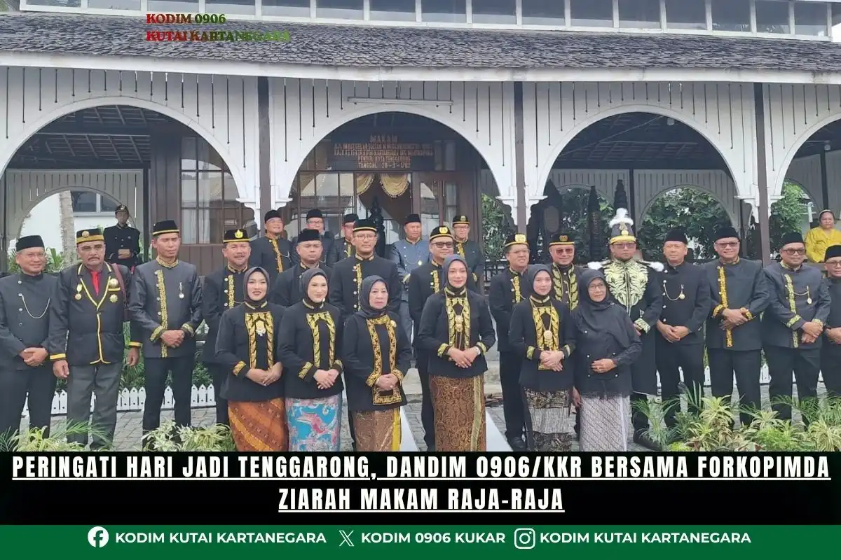 Peringati Hari Jadi Tenggarong, Dandim 0906/Kkr Bersama Forkopimda Ziarah Makam Raja-Raja