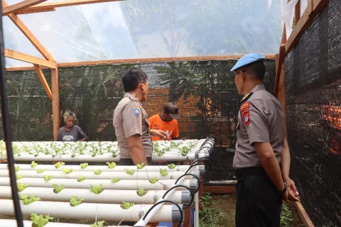 Polresta Sorong Kota Berdayakan Warga Kokoda Lewat Kebun Hidroponik