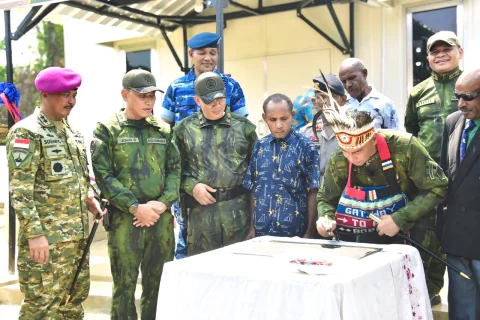 Komandan Kodaeral X Hadiri Peresmian Gereja Kemah Injil Indonesia di Kampung Mosso