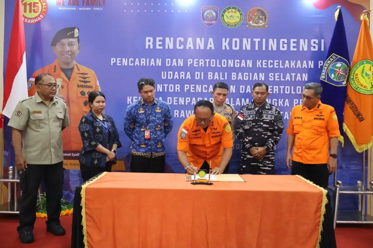 Basarnas Bali Matangkan Koordinasi Antisipasi Kecelakaan Pesawat