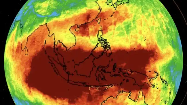 Sebaran Karbon Monoksida di Indonesia dan Risiko Kebakaran Hutan serta Lahan