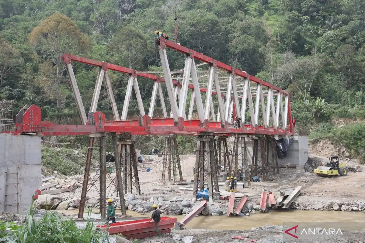 Pemulihan Jembatan Krueng Pelang di Aceh Tengah Capai 60 Persen