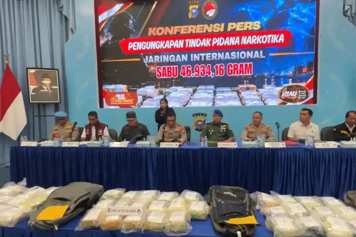 Operasi Sarang Narkoba di Riau Ungkap 29 Kasus dan Sita 101,05 Kilogram Barang Bukti