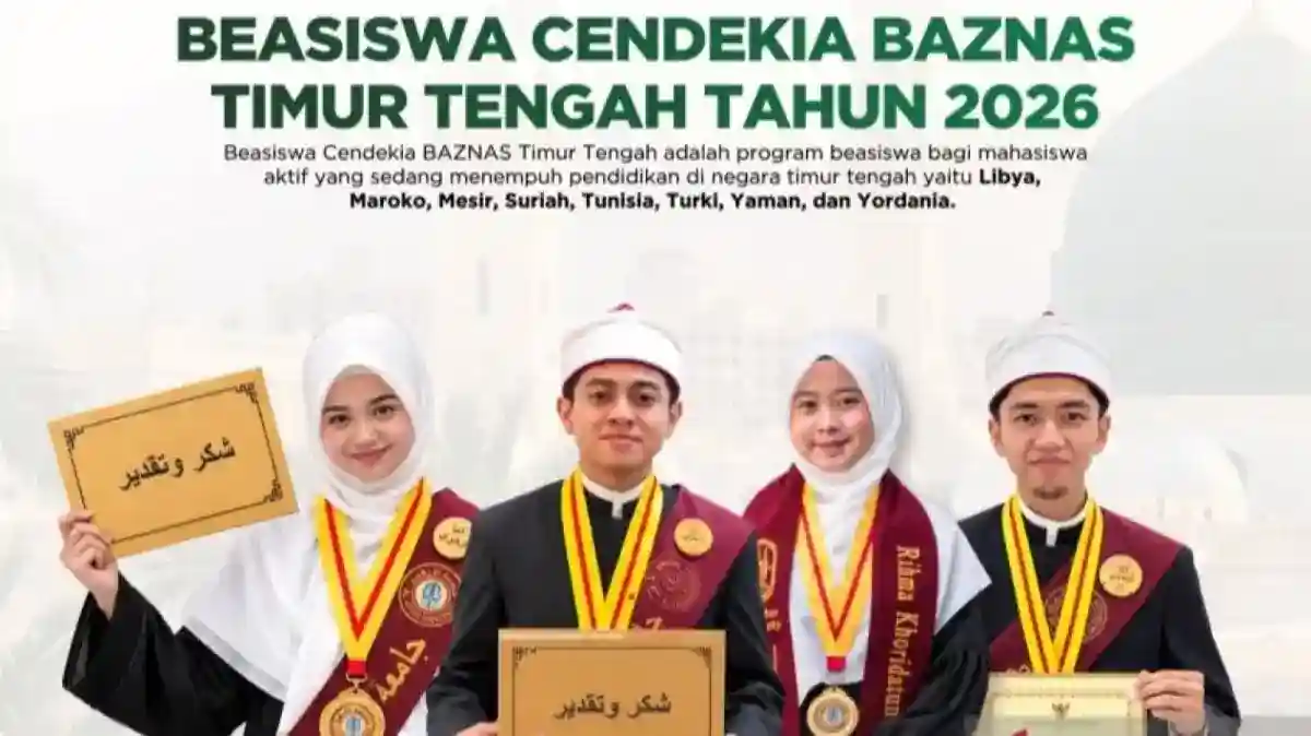 Baznas Buka Beasiswa bagi 300 Mahasiswa Indonesia di Timur Tengah pada 2026