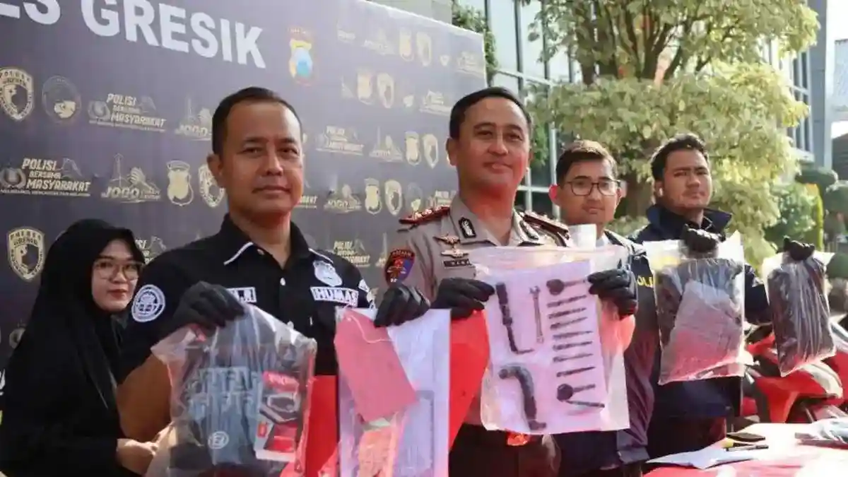 Polisi Gresik Ungkap Tujuh Kasus Curanmor, Empat Motor Kembali ke Pemilik