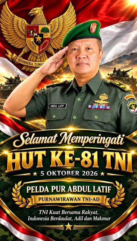 HUT ke-81 TNI, Pelda Pur Abdul Latif: Bersama Rakyat, TNI Jaga Kedaulatan Indonesia