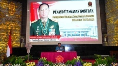 Irjen TNI Pimpin Penandatanganan Kontrak Pengadaan Barang/Jasa UO Mabes TNI TA 2026