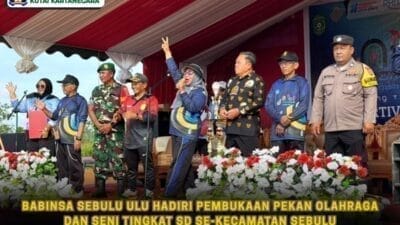 Babinsa Sebulu Ulu Hadiri Pembukaan Pekan Olahraga dan Seni Tingkat SD se-Kecamatan Sebulu