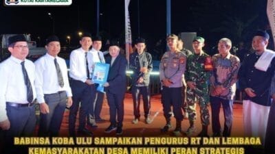 Babinsa Koba Ulu Sampaikan Pengurus RT dan Lembaga Kemasyarakatan Desa Memiliki Peran Strategis