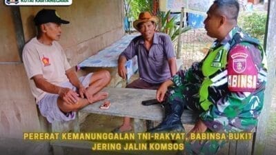 Pererat Kemanunggalan TNI-Rakyat, Babinsa Bukit Jering Jalin Komsos
