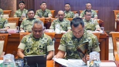 Wapang TNI dan Wamenhan RI Bahas Penguatan Alutsista dalam Rapat Kerja Komisi I di DPR RI