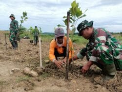 Mitigasi Bencana, Tiga Pilar di Kedungsumber Temayang Bojonegoro Tanam Ratusan Pohon Produktif