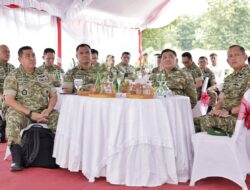 Wapang TNI Dampingi Menhan RI Tinjau Yonif TP 888, Perkuat Pertahanan Negara