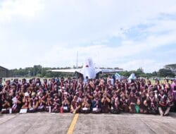 Mengenal Dunia Dirgantara, Ratusan Pelajar Makassar Kunjungi Lanud Sultan Hasanuddin