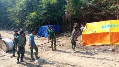 TNI AD Lanjutkan Progres Jembatan Penghubung Desa di Kecamatan Linge Aceh Tengah