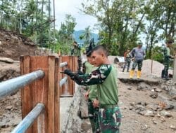 TNI AD Bangun Jembatan Aramco di Agam, Akses Warga Nagari Bayua Kembali Terbuka