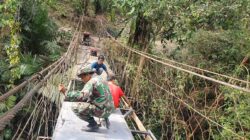 TNI AD Rampungkan Rehab Jembatan Gantung Halimbe, Akses Warga Labura Kembali Lancar