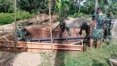 TNI AD Percepat Pembangunan Jembatan Gantung di Lima Puluh Kota, Akses Warga Segera Pulih