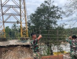 TNI AD Bangun Jembatan Gantung di Bonjol Pasaman, Percepat Pemulihan Akses Warga Pascabencana