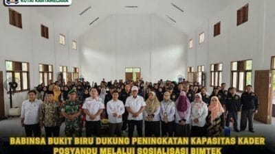 Babinsa Bukit Biru Dukung Peningkatan Kapasitas Kader Posyandu Melalui Sosialisasi Bimtek
