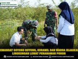 Semangat Gotong Royong, Koramil dan Warga Hijaukan Lingkungan Lewat Penanaman Pohon