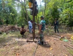 Personel TMMD Lanjutkan Pengeboran Sumur Bor di Desa Maba