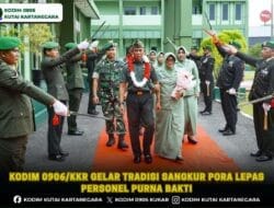 Kodim 0906/Kkr Gelar Tradisi Sangkur Pora Lepas Personel Purna Bakti