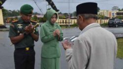 Kodim 1710/Mimika Gelar Tradisi Penyambutan Dandim dan Ketua Persit KCK