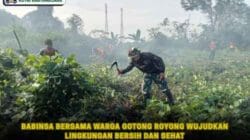 Babinsa Bersama Warga Gotong Royong Wujudkan Lingkungan Bersih dan Sehat