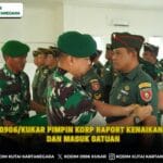 Dandim 0906/Kukar Pimpin Korp Raport Kenaikan Pangkat Dan Masuk Satuan