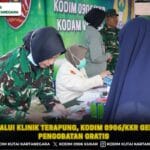 Melalui Klinik Terapung, Kodim 0906/Kkr Gelar Pengobatan Gratis