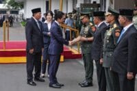 Perkuat Kemitraan Strategis Melalui Pertemuan Bilateral, Panglima TNI Dampingi Menhan RI Terima Kunjungan Menhan Jepang