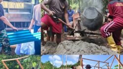 TMMD Ke-128 Kodim 1801/Manokwari, Jadi Bukti Nyata Soliditas TNI-Polri dan Rakyat Kompak Bangun Kampung Tanah Rubuh