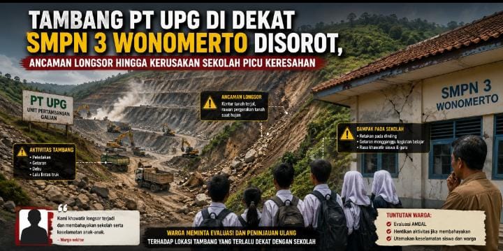SMPN 3 Wonomerto Dalam Bayang-Bayang Longsor, Aktivitas Tambang PT UPG Dikecam Keras