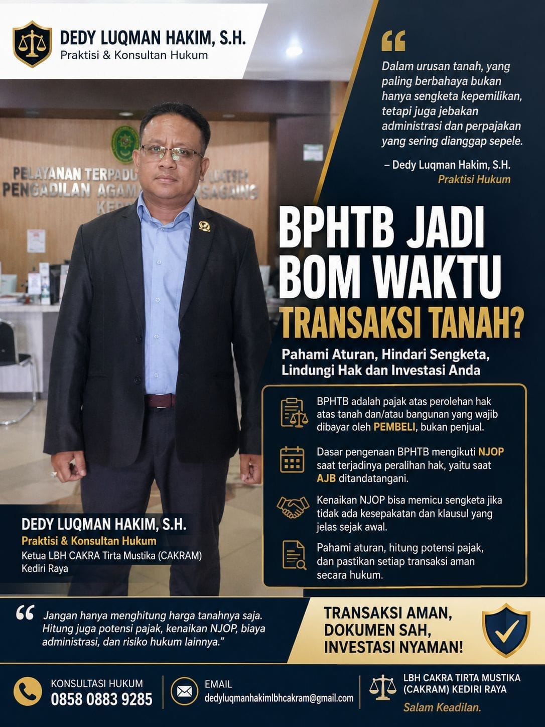 “NJOP Naik, Sengketa Pecah: Dedy Luqman Hakim Kupas Polemik BPHTB dalam Jual Beli Tanah Bertahap” “NJOP Naik, Sengketa Pecah: Dedy Luqman Hakim Kupas Polemik BPHTB dalam Jual Beli Tanah Bertahap”