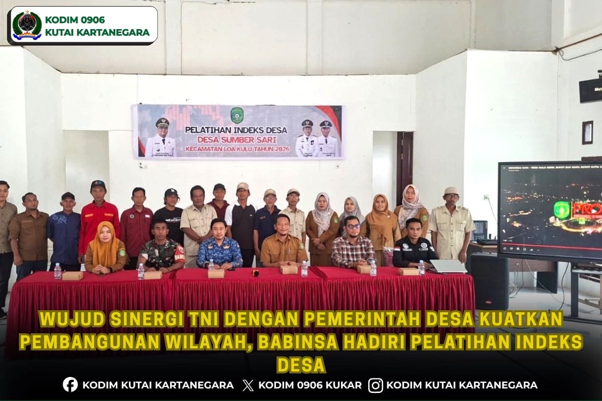 Wujud Sinergi TNI Dengan Pemerintah Desa Kuatkan Pembangunan Wilayah, Babinsa Hadiri Pelatihan Indeks Desa Wujud Sinergi TNI Dengan Pemerintah Desa Kuatkan Pembangunan Wilayah, Babinsa Hadiri Pelatihan Indeks Desa