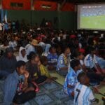 Kodim 1714/Puncak Jaya Gelar Nobar Piala Dunia 2026, Pererat Keakraban Bersama Masyarakat