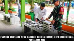 Pastikan Kelayakan Menu Makanan, Babinsa Koramil Kota Bangun Kawal Penyaluran MBG