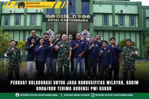 Perkuat Kolaborasi Untuk Jaga Kondusifitas Wilayah, Kodim 0906/Kkr Terima Audensi PWI Kukar