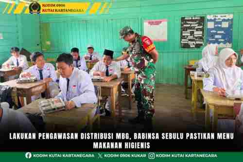 Lakukan Pengawasan Distribusi MBG, Babinsa Sebulu Pastikan Menu Makanan Higienis Lakukan Pengawasan Distribusi MBG, Babinsa Sebulu Pastikan Menu Makanan Higienis